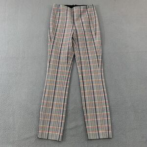 Rag & Bone Pants Womens 00 Gray Plaid Slim Dress Trousers Made In USA Stretch
